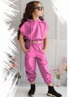 Pink Colour KEEVA CHILDREN Western Wear Latest Designer imported Cap Top And Pant Baby Girls Collection KEEVA 03